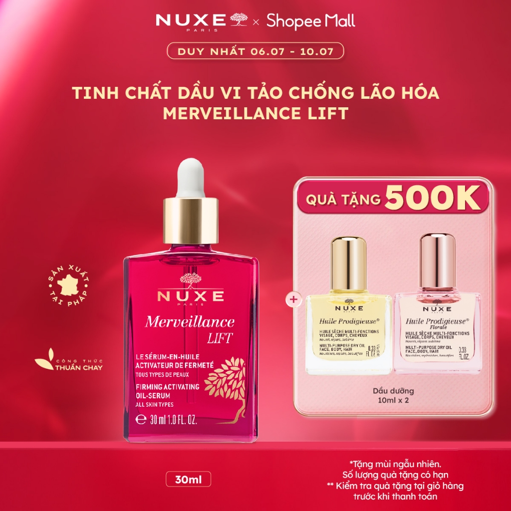 Tinh chất dầu vi tảo chống lão hóa và làm săn chắc da NUXE Merveillance LIFT Firming Activating Oil-serum 30ml