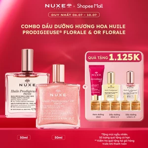 Combo Dầu dưỡng hương hoa Nuxe Huile Prodigieuse Florale Multi-Purpose Dry Oil 50ml & Or Florale 50ml