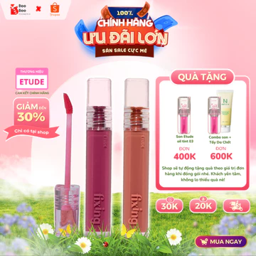 [AUTH 100% - DATE 2027] Son Tint Bóng ETUDE Glow Fixing Tint 9 màu