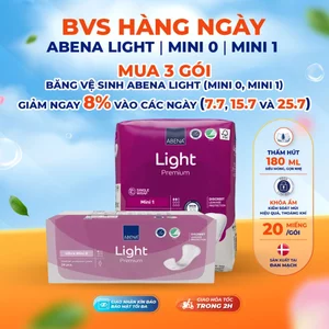 Băng Vệ Sinh Hằng Ngày Abena Light Ultra Mini 0 Siêu Mỏng Nhẹ Thấm Hút Tốt 24 Miếng