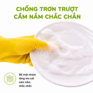 Găng Tay Cao Su Đông Cầu Vồng Rửa Bát Giặt Quần Áo GD305 - Găng Tay Rửa Chén Bát Chống Thấm Siêu Dai