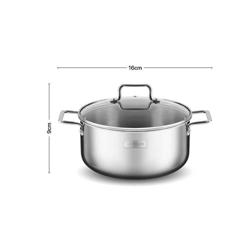 [ VHL - ELMICH ] Nồi inox liền khối Elmich Trimax EDA-3841 size 20cm