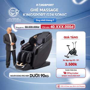 Ghế massage Kingsport Deluxe G24 Sonic, 24 chương trình massage, công nghệ cảm biến thông minh.