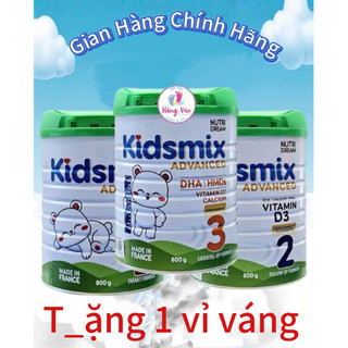 [CHÍNH HÃNG] Sữa bột Kidsmix Advanced Pháp - Sữa tăng cân, phát triển chiều cao, bổ sung DHA, HMO, D3 - TẶNG QUÀ HẤP DẪN
