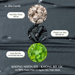 Combo 2 Kem Tẩy Trang Thảo Mộc Và Đất Sét DaoiDa - Sạch Sâu, Cải Thiện Mụn Đầu Đen & Lỗ Chân Lông 110g