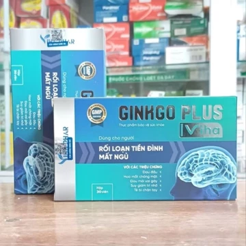 Hoạt Huyết Ginkgo Plus Viha hộp 30 viên - Tăng cường lưu thông máu não, rối loạn tiền đình, mất ngủ