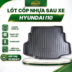 Lót cốp Hyundai I10 Sedan 2014 - Nay - Nhựa dẻo TPO Không mùi, Chuẩn khít form xe, Chống thấm nước