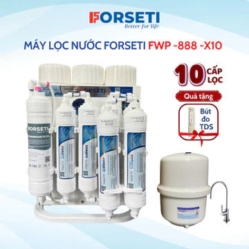 Máy Lọc Nước Để Gầm FORSETI FWP-888-X10 10 Cấp Lọc Công Suất 15 lít/h Bình áp 8 Lít, Bảo Hành 2 năm