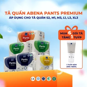 Tã Quần Người Lớn Abena Pants Premium XL3 Siêu Thấm Hút 2600ml Cho Vòng Hông 130-170cm Gói 16 Miếng