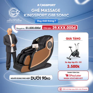 Ghế massage KINGSPORT G88 Sonic toàn thân cao cấp hệ thống túi khí êm ái, hệ thống con lăn 3D