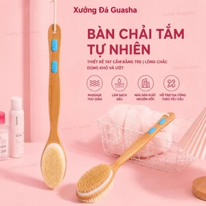 Bàn Chải Khô Body 2 Mặt Tiện Lợi Chất Liêu Lông Tự Nhiên Làm Sạch Da Tẩy Da Chết Trên Da Loại 1