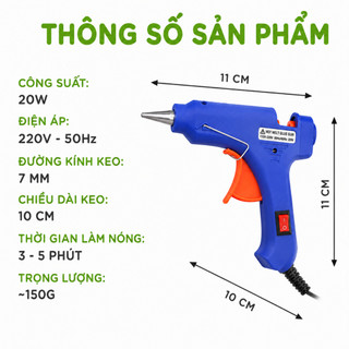 Súng Bắn Keo Nến Silicon Sửa Chữa Gia Đình GD303 - Máy Bắn Keo Nến Silicon Nóng Chảy Nhỏ 20W