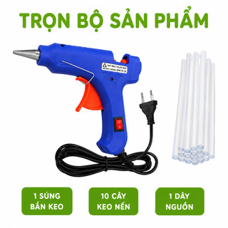 Súng Bắn Keo Nến Silicon Sửa Chữa Gia Đình GD303 - Máy Bắn Keo Nến Silicon Nóng Chảy Nhỏ 20W