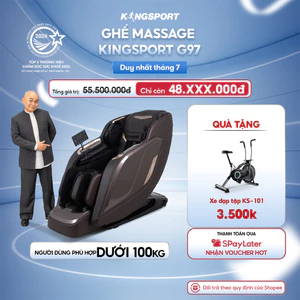 Ghế massage toàn thân cao cấp KINGSPORT DELUXE G97 chế độ massage 3D Ultra, 10 bài massage