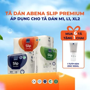 Tã dán người lớn Abena Slip Premium M1 - Gói 10 miếng - Thấm hút 2 lít 1 miếng nguyên đêm