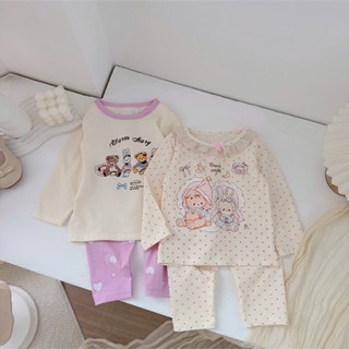 Quần áo trẻ em, Bộ cotton hoạ tiết cho bé 9-21kg S2166 Tiểu Yến KID