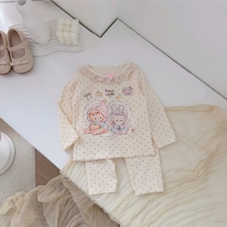 Quần áo trẻ em, Bộ cotton hoạ tiết cho bé 9-21kg S2166 Tiểu Yến KID
