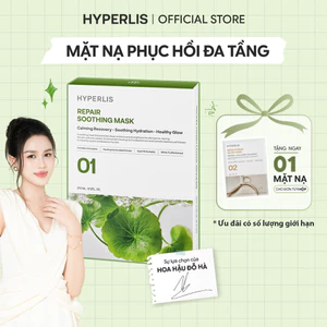 Mặt Nạ Phục Hồi HYPERLIS REPAIR SOOTHING MASK Cica & Heartleaf Exosome Làm Dịu & Cấp Ẩm