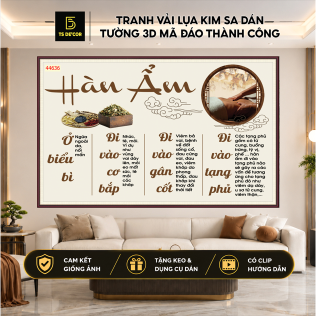 Tranh dán tường 3D SPA DƯỠNG SINH nhiều mẫu chất liệu vải lụa....