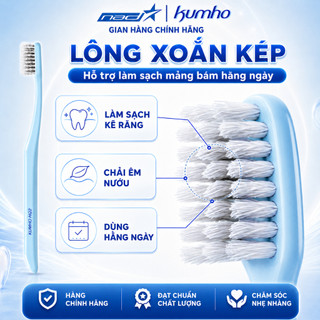 Bàn Chải Đánh Răng Kumho HQ2 Lông Tơ Xoắn Kép Làm Sạch Sâu KẽRăng, Không GâyTổn Thương Nướu