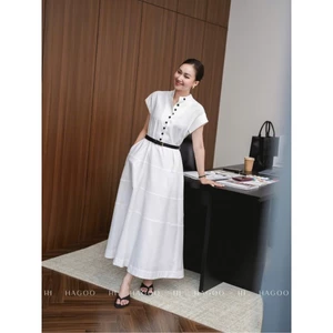 ĐẦM SƠ MI THÔ NHẬT CỔ TÀU DÁNG DÀI | KÈM BELT TÔN DÁNG CHO NÀNG | OUTFIT ĐI LÀM ĐI CHƠI SIÊU XINH | HOT TREND BY CHAMIE