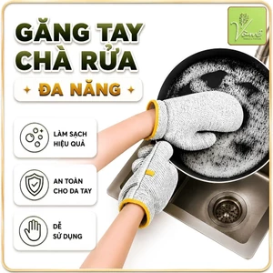 Găng Tay Vệ Sinh Đa Năng Nhà Bếp VÒM DECOR , Tạo Bọt Nhanh, Làm Sạch Hiệu Quả, Ngăn Bẩn & Hóa Chất, Không Bám Mùi