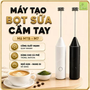 Máy Đánh Bọt Sữa & Trứng Mini Cầm Tay VÒM DECOR –Tạo Foam Mịn Nhanh, Động Cơ Mạnh Mẽ, Pha Café, Matcha,Sữa Tươi Tiện Lợi