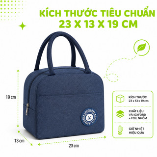 Túi Giữ Nhiệt Đựng Cơm Văn phòng Hình Gấu GD297 - Túi Đựng Hộp Cơm Giữ Nhiệt Chống Thấm Lót Bạc