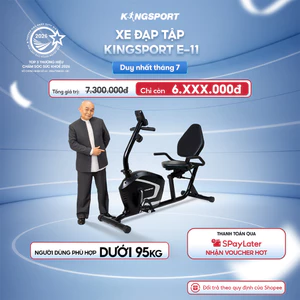 Xe đạp tập KINGSPORT E-11 đồng hồ điện tử thông minh, kháng lực từ tính với 8 cấp độ