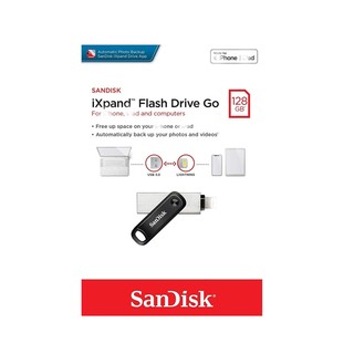 USB 3.0 OTG SanDisk ixpand Go 128GB Flash Drive - đầu laining và USB (Bạc)