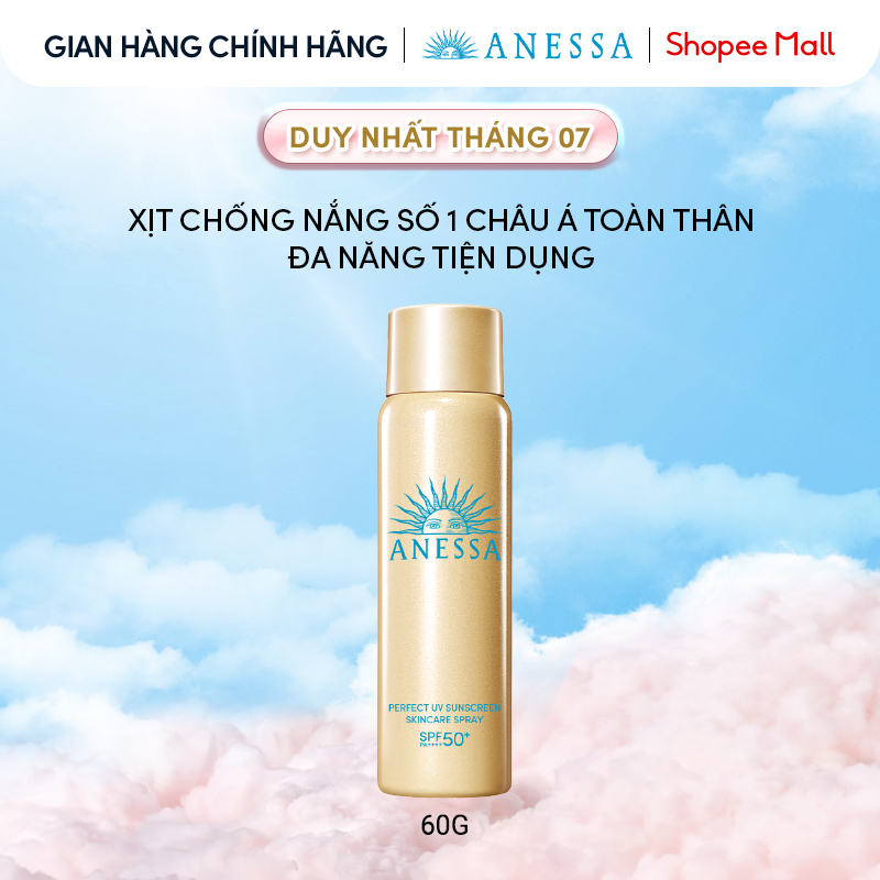 Xịt chống nắng dưỡng da đa năng tiện dụng bảo vệ hoàn hảo Anessa Gold Spray SPF50+ PA++++ 60g