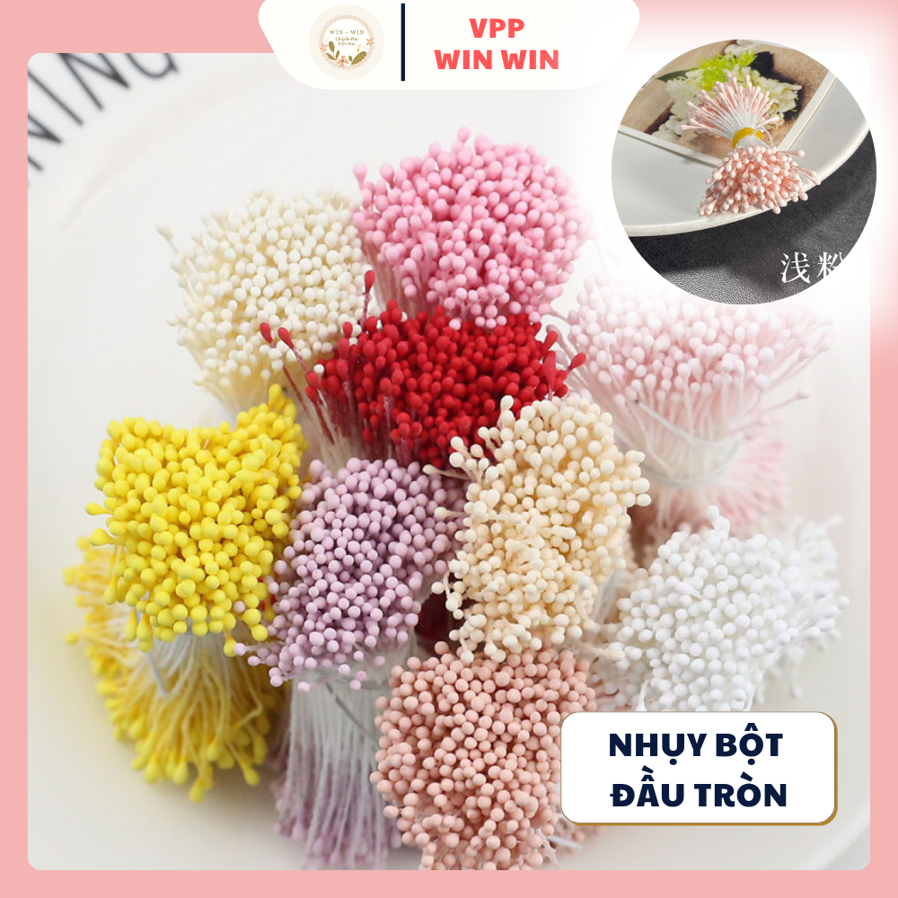 Nhụy Hoa, Nhụy Làm Hoa Handmade, Nhuỵt Bột Đầu To Nhiều Màu Sắc