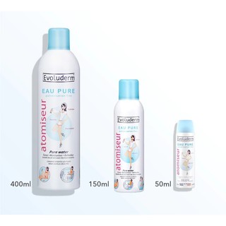 Xịt khoáng Evoluderm Atomiseur Eau Pure dưỡng ẩm làm dịu và bảo vệ làn da suốt cả ngày dài