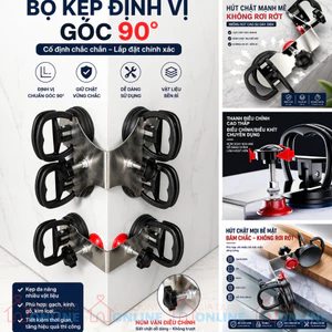 Dụng cụ kẹp hít cố định 2 góc cạnh mép gạch kính ốp lát tường đứng