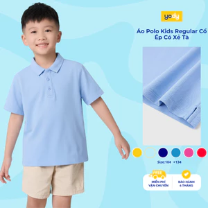 Áo Polo Bé Regular Cổ Ép Có Xẻ Tà thun trẻ em mềm mại thoáng mát KCPO26A001