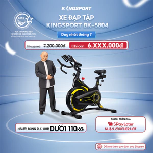 Xe đạp tập KINGSPORT BK-5804 kháng lực từ tính, tích hợp đồng hồ đo lường chỉ số