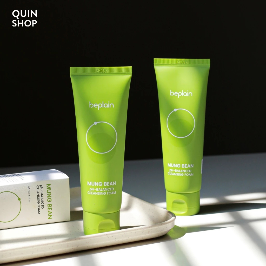 Sữa Rửa Mặt Da Dầu Mụn Giúp Giảm Mụn Làm Sạch Dịu Da Beplain Mung Bean Ph-Balanced Cleansing Foam
