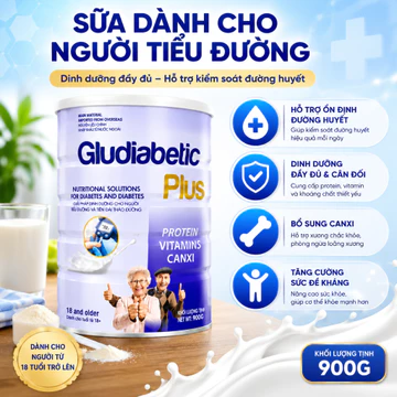 Sữa Bột Cho Người Tiểu Đường Sữa Cho Người Lớn Giải Pháp Dinh Dưỡng Cho Người Tiểu Đường Gludiabetic Plus Chính Hãng