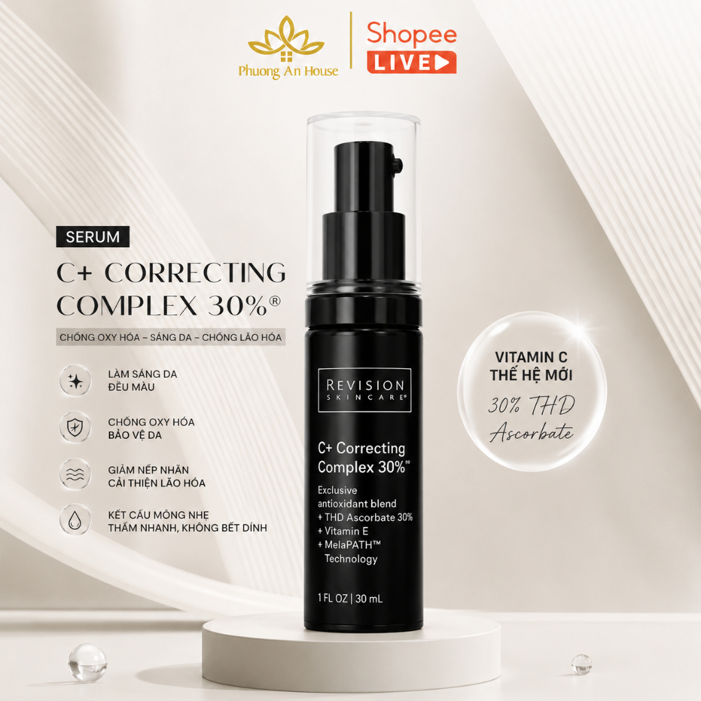 Serum dưỡng sáng da và chống oxy hoá Revision Skincare C+ CORRECTING COMPLEX 30% 30mL