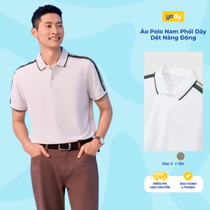 Áo Polo Nam Yody Phối Dây Dệt Năng Động MCPO26A045