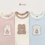 Bộ Sơ Sinh Embes, Bộ Dài Tay Ngực Thêu Hình Cạp Cao Chất Viscose Mềm Mại Cho Sơ Sinh Từ 0-9 Tháng
