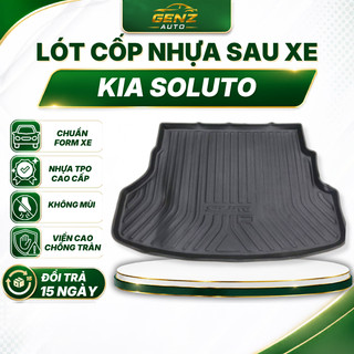 Lót cốp Kia Soluto 2018 - Nay - Nhựa dẻo TPO Không mùi, Chuẩn khít form xe, Chống thấm nước