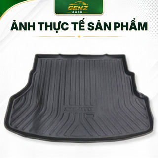 Lót cốp Kia Soluto 2018 - Nay - Nhựa dẻo TPO Không mùi, Chuẩn khít form xe, Chống thấm nước