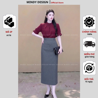 V110 - Chân váy bút chì 2 túi trước - Thiết kế cao cấp Mindy Design