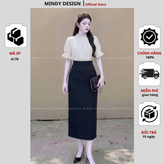 V110 - Chân váy bút chì 2 túi trước - Thiết kế cao cấp Mindy Design