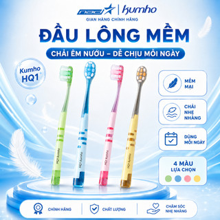 Bàn Chải Đánh Răng Kumho HQ1 Lông Phân Nhánh Siêu Mềm Làm Sạch Kẽ Răng Bảo Vệ Nướu Cho Người Lớn