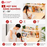 [MẪU MỚI 2026] Bộ bàn học chống gù Sakawin Premium B03 Thiết kế mặt bàn bo tròn thông minh, giá sách ba tầng rộng rãi — ảnh 5