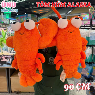 Gấu Bông Tôm Hùm Alaska Hàng Chuẩn QCCC 90cm/65cm Càng To Mắt Lồi, Lông Mượt