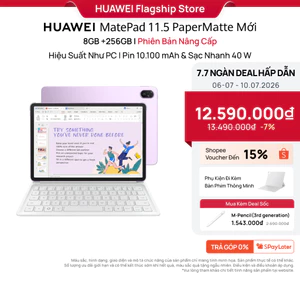 Máy tính bảng HUAWEI MatePad 11.5 PaperMatte Mới 8+256GB | Hiệu Suất Như PC | Pin 10.100 mAh | Sạc Nhanh 40W