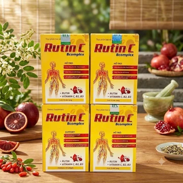 Viên uống Rutin C giúp bền vững thành mạch, hỗ trợ suy giãn tĩnh mạch, chảy máu chân răng, nhiệt miệng Hộp 30v